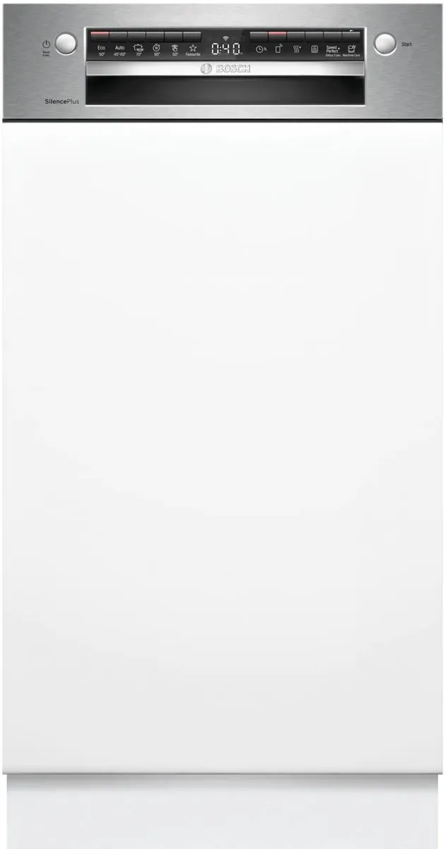 Bosch SPI4HMS49E - Serie 4 - Inbouwvaatwasser - 45 cm - Geborsteld staal - 45 cm - Energielabel E RVS/geborsteld staal
