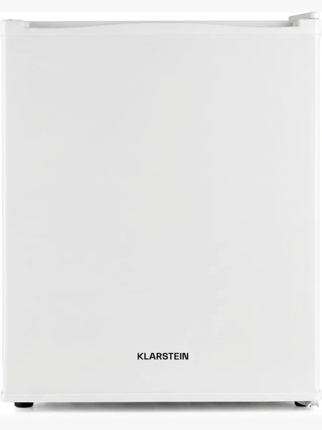 Klarstein Minikoelkast voor kamer, 40L minikoelkast voor drankjes & cosmetica, Kleine minibar, Koelkast klein & stil, Verstelbare schappen, Kleine skincare koelkast 6-15°C Wit