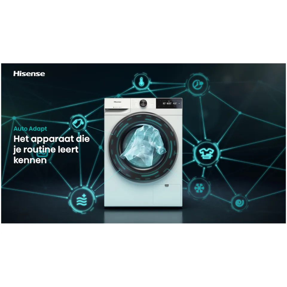 Hisense WF3E8063BWF wasmachine wit, foto 2