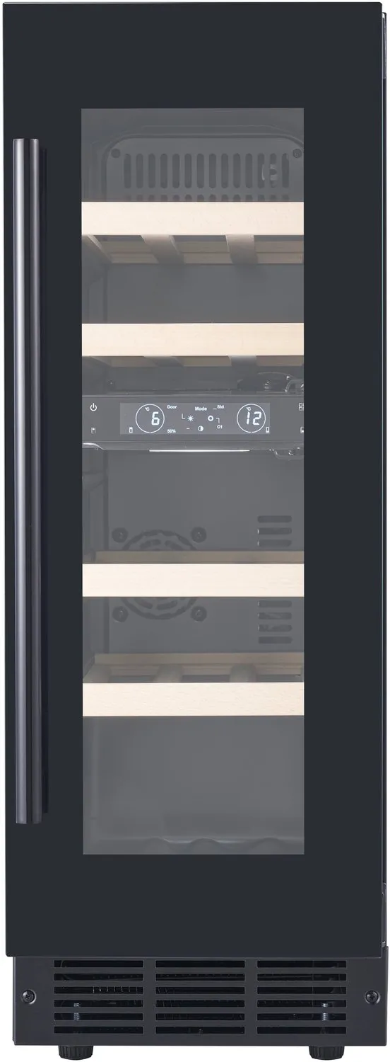 La Réserve RWXS216FN1 Luxe Wijnkoelkast met 2 Zones - 16 Flessen - Inbouw & Onderbouw Wijnklimaatkast - Zwart glas - 3-Kleuren LED Zwart 16 Flessen 30 cm