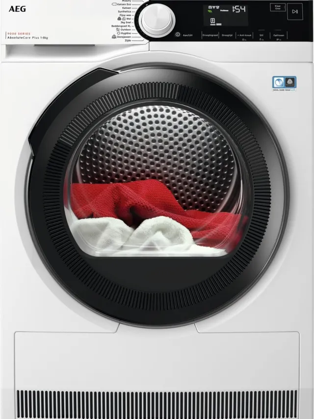 Aeg TR958H4B EcoLine 9000 serie AbsoluteCare®​ - Wasdroger Warmtepompdroger - 8 kg Wit