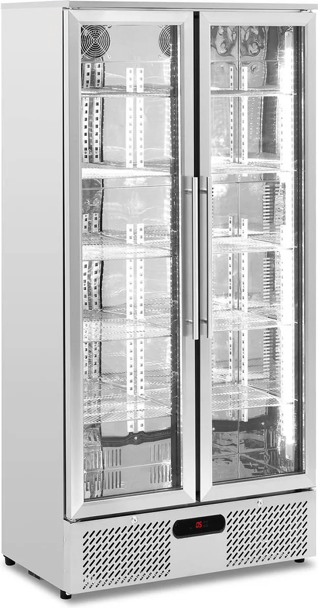 Royal Catering Dranken koelkast - 458 l - roestvrij staal - Royal Catering Zilver