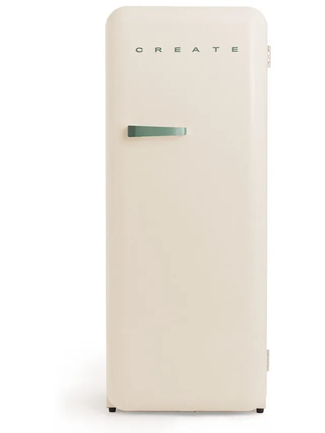 Create Koelkast in retrostijl - Gebroken wit - Handvat Sage - FRIDGE RETRO 281L