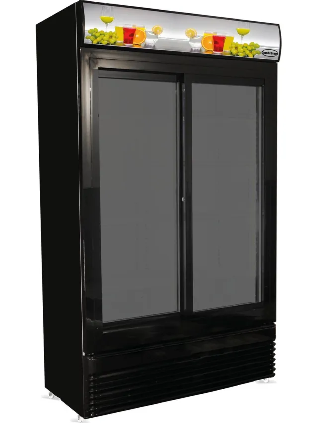 Combisteel Koelkast - 780L - Zwart - +2°C/+10°C - Geforceerd - Schuifdeuren - Wielen - 1120x595x2100 mm - Horeca Koelkast