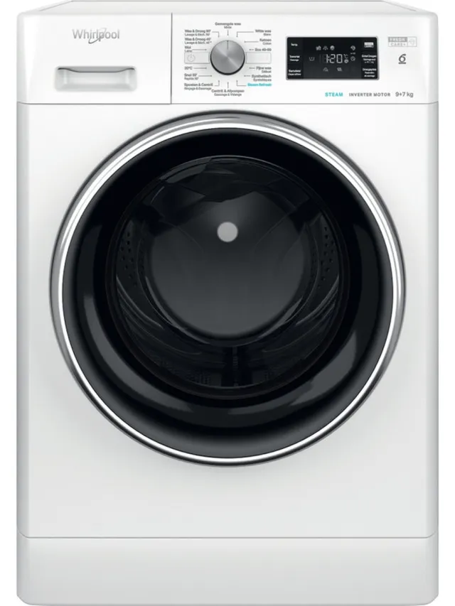 Whirlpool FFWDB 976258E BCV BE Was-droogcombinatie White