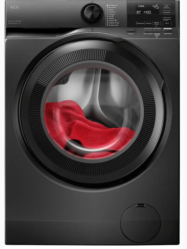 AEG LE6ONYX wasmachine, 9 kg voorlader, zwart