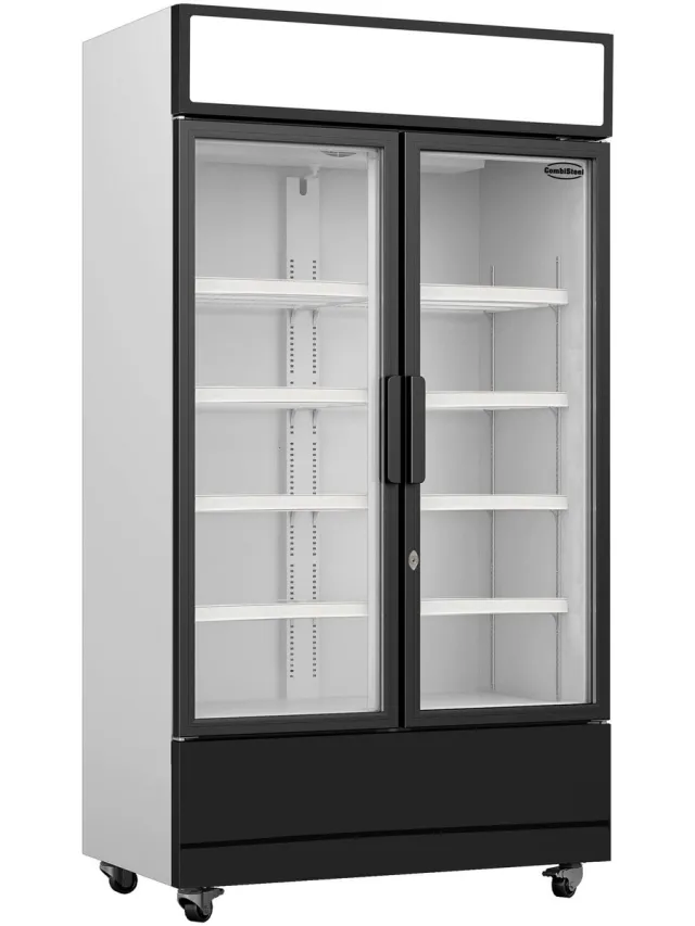 Combisteel Koelkast - 750L - Zwart/Wit - +1°C/+10°C - Geforceerd - Draaideuren - Wielen - 1120x610x1973 mm - Horeca Koelkast Wit; Zwart