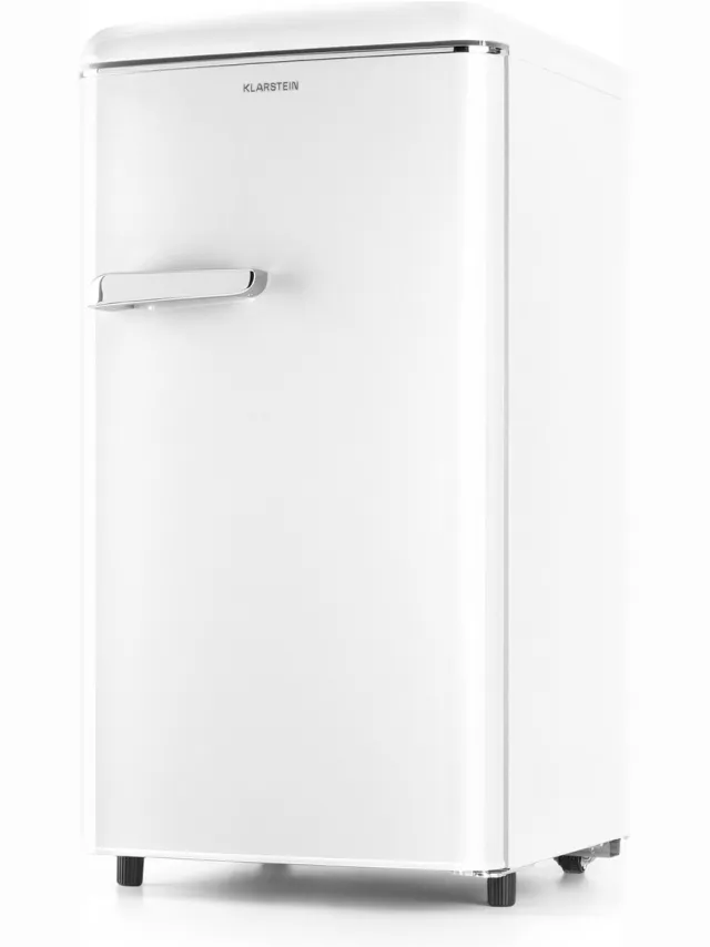 Klarstein Laika Vriezer - 60 Liter Totaalvolume, Thermostaat Met 5 Standen, 0 Tot -18 °C, 3 Laden, Vrijstaand, retro-design, Crème - Vrieskast Diepvrieskast - voor Keuken - 4-Sterren Compact - Freezer - Vrieskast Klein Wit