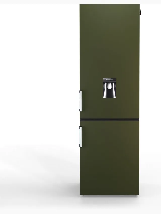 Nunki Large H2O – Koel-vriescombinatie – Waterdispenser – E-klasse – 268 liter – Front Military Green Matte Militair Groen