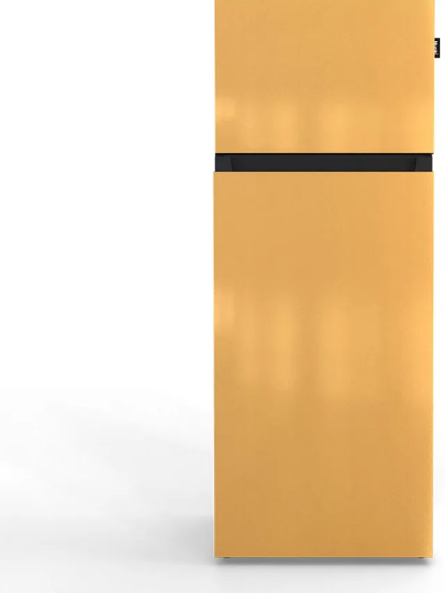 Nunki MEDIUM-FAMB / Amber Diamond Design Koel-vriescombinatie - 206L - E-label - Front in kleur Goud