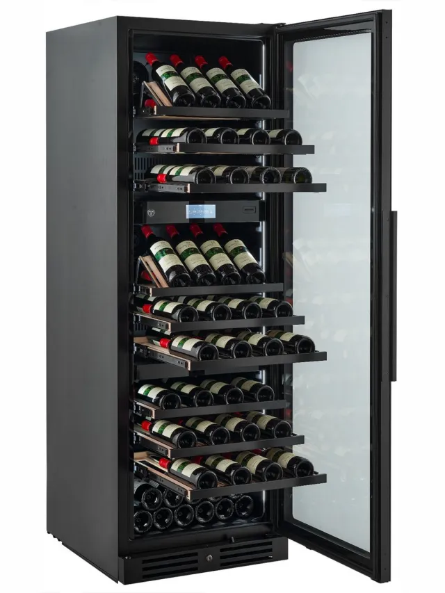 Nestor M NWX399GN2 Wijnklimaatkast 99 Flessen – 3 Zones – Inbouw/Vrijstaand – 5-20°C – Zwart Glas – Luxe Wijnkoelkast - Koolstoffilter Zwart 3 zones 99 flessen