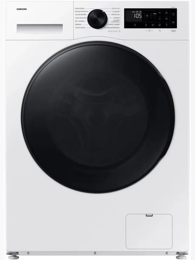 Samsung WD90DG5G34BELE | Was-droogcombinatie | 9 kg wassen – 5 kg drogen | EcoBubble™ | AirWash | AI Control | SmartThings | Stoomfunctie White
