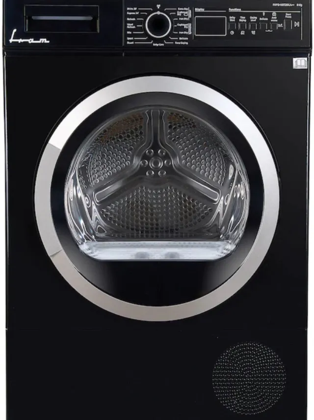 Fram Warmtepompdroger - 8 KG - Wasdroger - 15 Programma's - LED display - Zwart