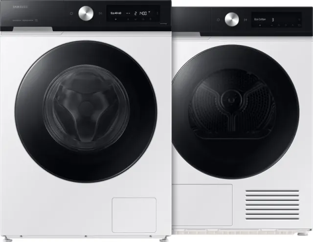 Samsung WW90DB7U94GE AI Wash + Samsung DV90DB7845GEU3 QuickDrive