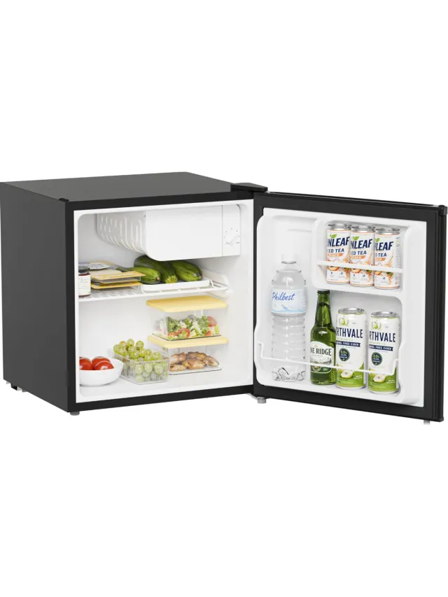 KitchenBrothers Mini Koelkast - 43L - Kleine ijskast - Minibar - Vrijstaand - Frigo - Compact - Zwart