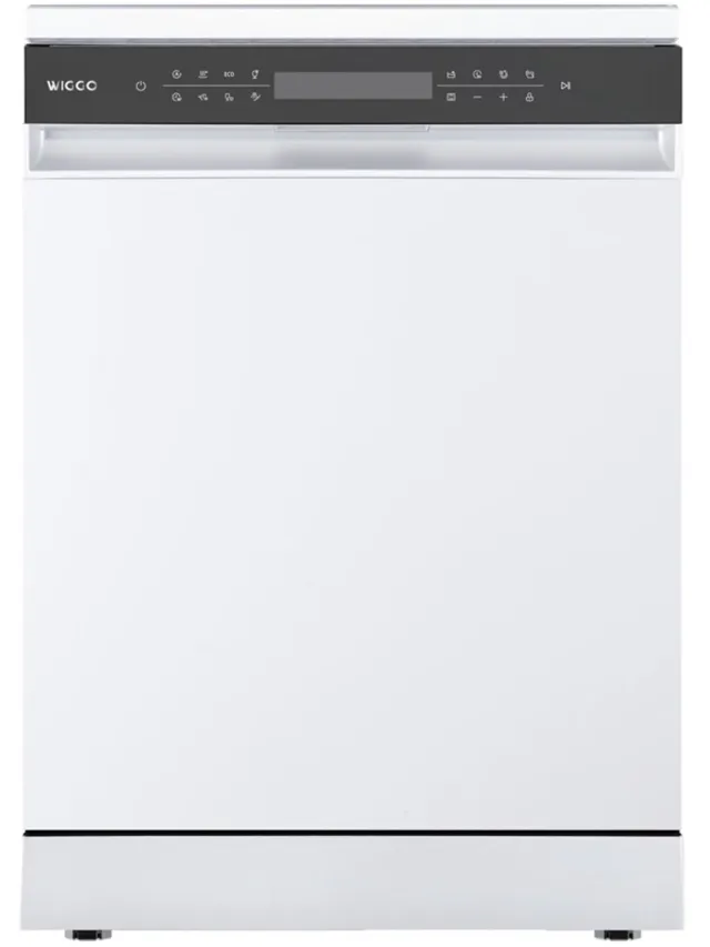 Wiggo WD-F6148B(W) - Vrijstaande Vaatwasser - 60cm - 14 Couverts - 6 wasprogramma's - Energielabel B - 5 jaar garantie - Wit