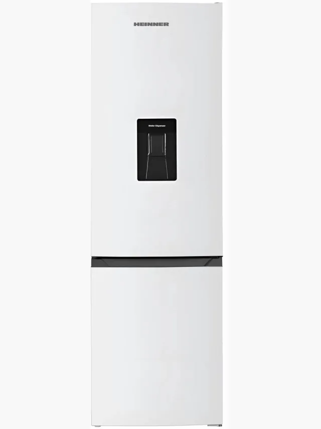 Heinner HC-HM260WDE++ Koel-vriescombinatie met Waterdispenser Wit 260 L – Vrijstaand – Instelbare Thermostaat – Omkeerbare Deur – 5 Jaar Garantie