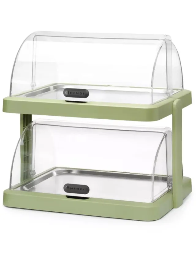 Hendi Koeldisplay met rolltop Duo UNIQ groen dubbel 480 x 355 x 480 mm