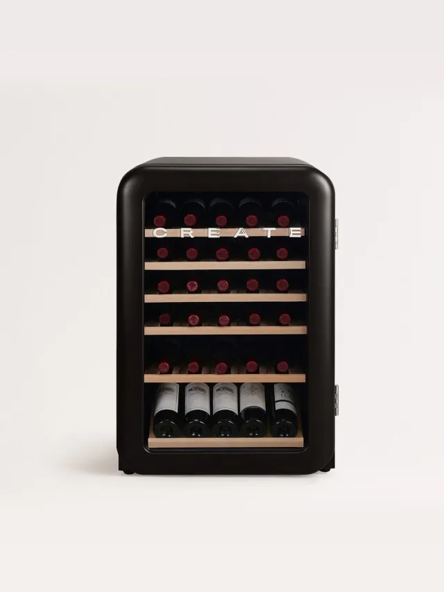 Create WINECOOLER RETRO XL - Elektrische wijnkelder met 45 flessen - 115 liter - 75cl flessen - 4° tot 22°