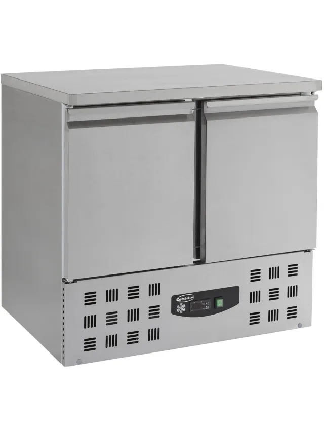 Combisteel Koelwerkbank - 257L - 2 Deuren 1/1 GN - +2°C/+8°C - Statisch + Ventilator - 0.34kW - 900x700x875mm Multicolor