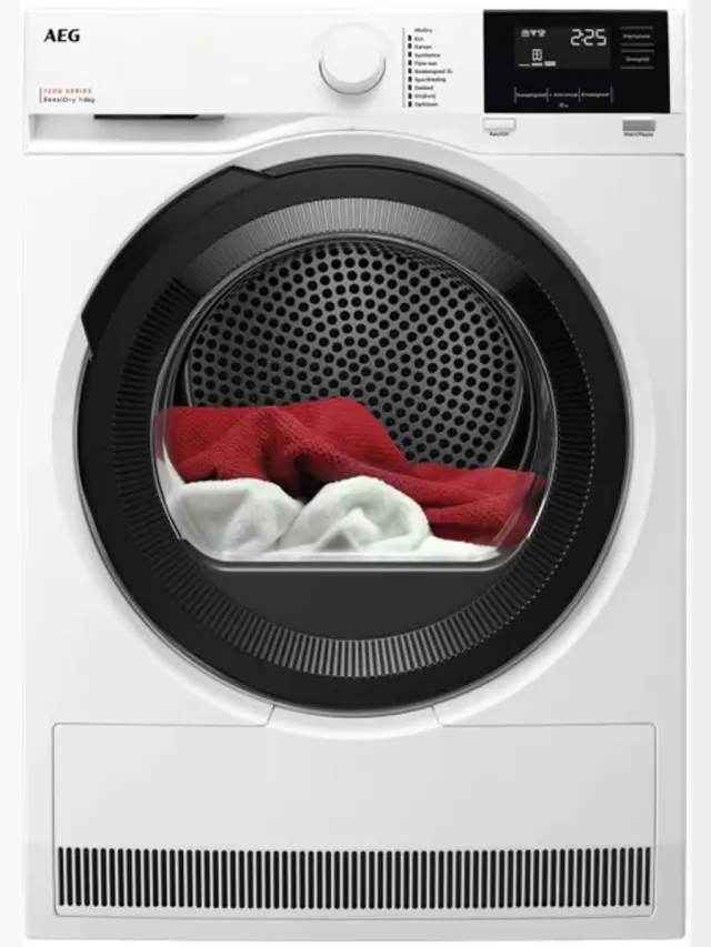 Aeg 7000 serie SensiDry® Warmtepomp Droger 9 kg TR739G4B wit, foto 2