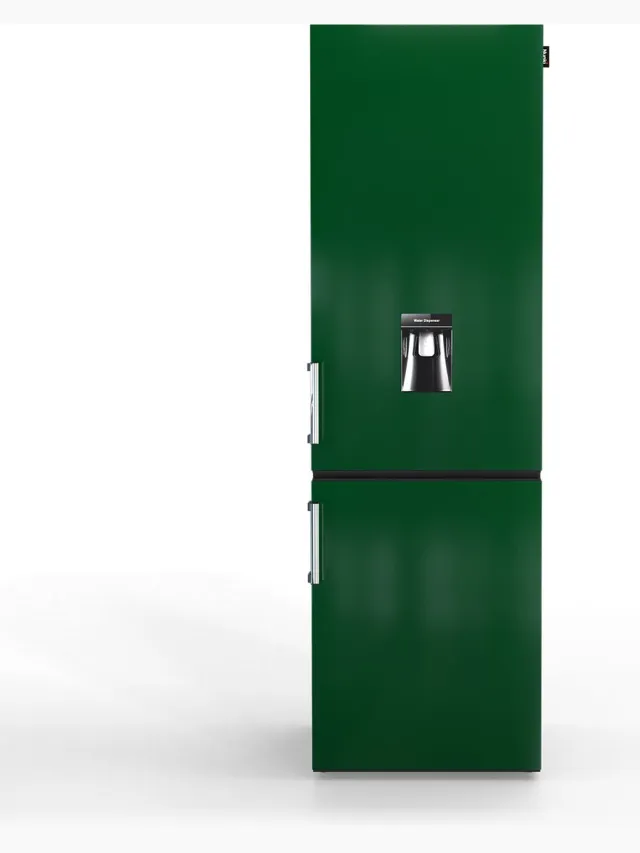 Nunki Large H2O – Koel-vriescombinatie – Waterdispenser – E-klasse – 268 liter – Front Dark Green Gloss Donkergroen