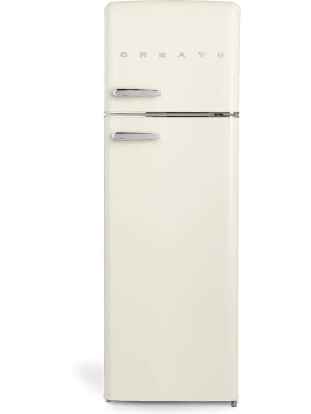 Create Koelkast met vriezer - Combi koelkast - Capaciteit 246L - 3 verwisselbare planken - temperatuurbereik van tussen 0 °C en 10 °C - Vriezer - 18ºC - Gebroken wit - FRIDGE STYLANCE TOP Beige