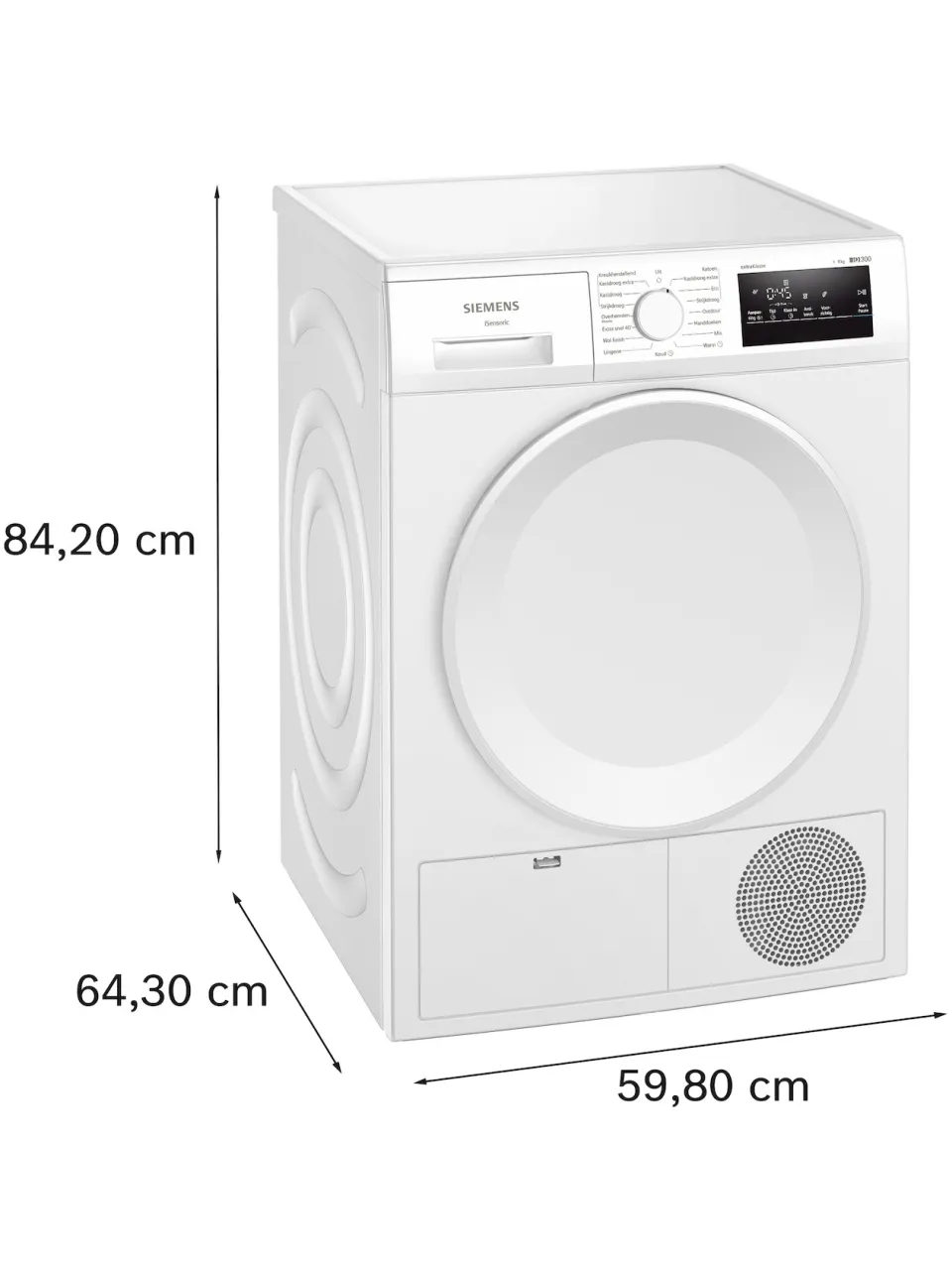 Siemens WT43H00MNL extraKlasse Warmtepompdroger Wit, foto 3