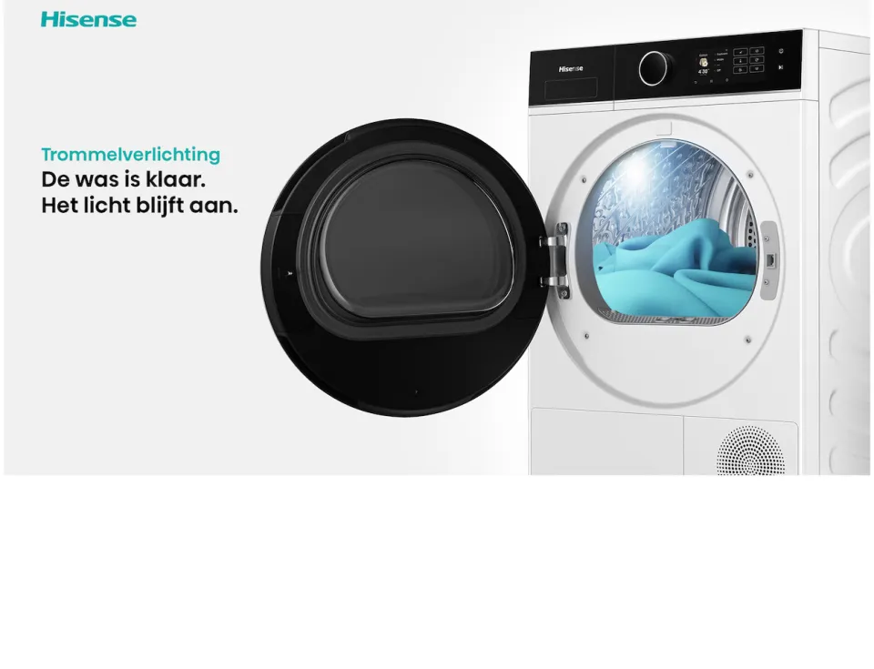 Hisense DH5I104BWAB warmtepompdroger wit, foto 4