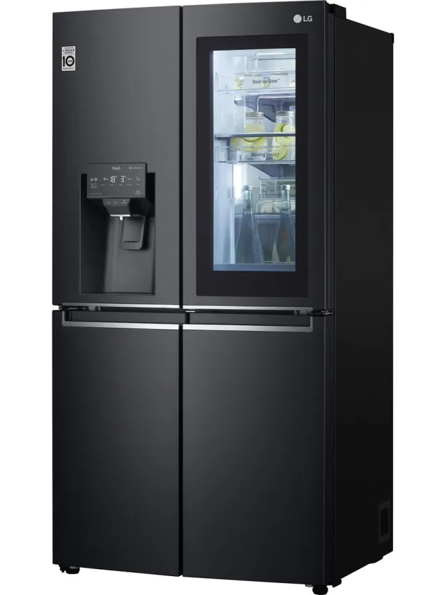 LG GMX945MC9F Amerikaanse koelkast met InstaView™ Door-in-Door™ - 563L inhoud - DoorCooling+™ - Water- en ijsdispenser met UVnano™ - Total No Frost - Inverter Linear Compressor Mat zwart