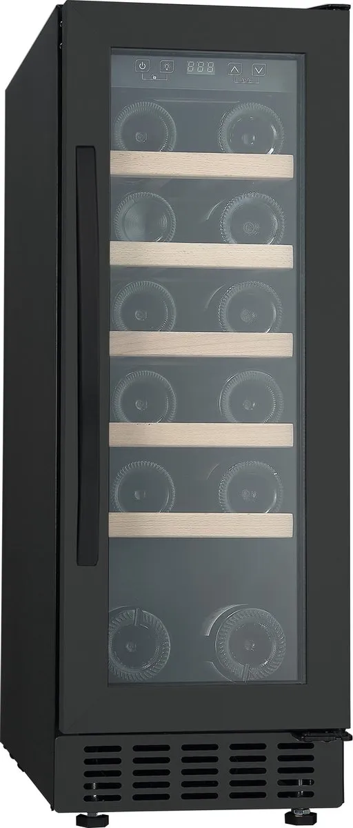 Caviss SLEN120TBE5 wijnkoelkast, 20 flessen, 30 cm breed Zwart