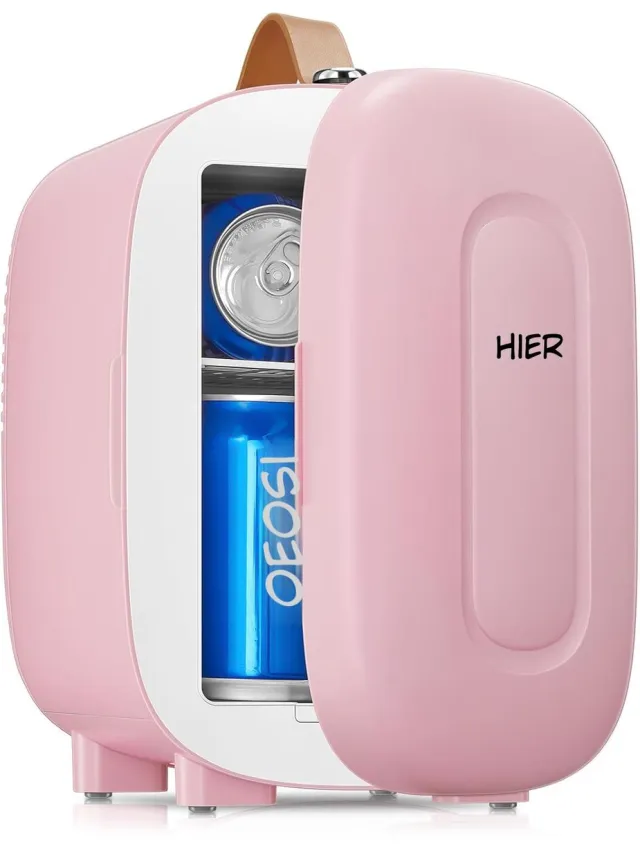 Kavo Mini Koelkast - 5L Capaciteit - Skincare Koelkast - Minibar - Roze - 29cm x 20cm x 27cm
