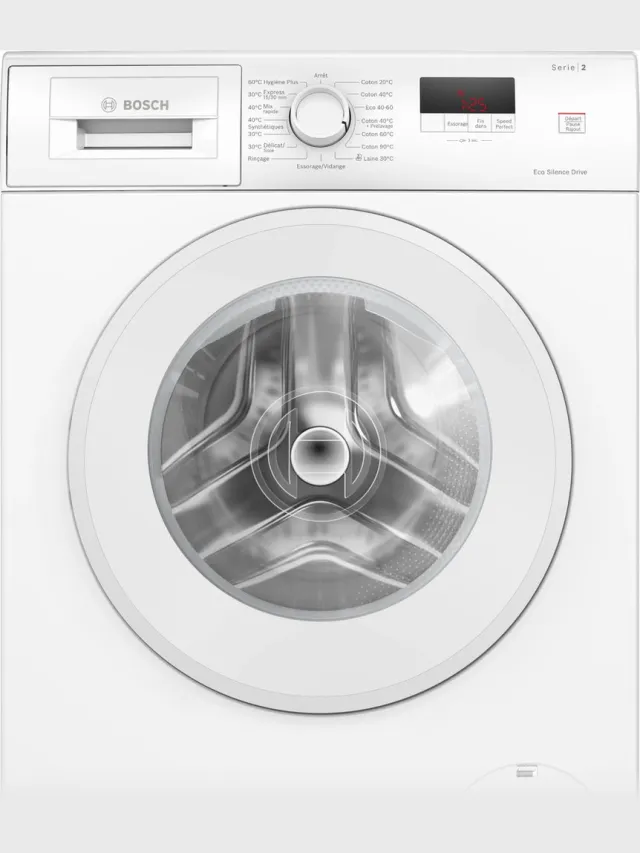 Bosch Serie 2 WGE02406FR wasmachine Voorbelading 7 kg 1400 RPM Wit - FR Display