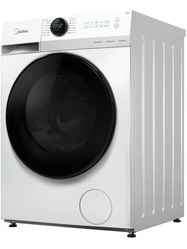 Midea MF200W80WB/W-HR - Wasmachine - Wit - Voorlader - 1400 rpm - 76 dB - 8 kg nominale capaciteit - A label - 48 l Waterverbruik (per cyclus, programma eco 40-60)