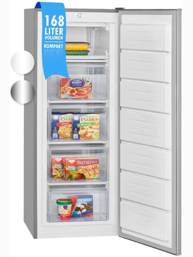 Bomann GS 7340 Vrieskast - 168 Liter - 4 Sterren - 40 dB - Inox Look Zilver