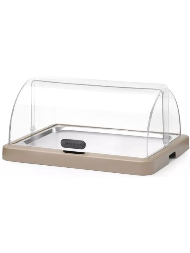 Hendi Koeldisplay met rolltop Duo UNIQ beige 460 x 355 x 220 mm rvs