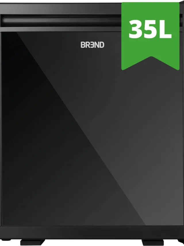BREND Mini Koelkast Vrijstaand 35 Liter – Tafelmodel Fridge met Instelbare Temperatuur – Minibar met Verstelbare Deurrichting – Zwart - BREND BR-2226
