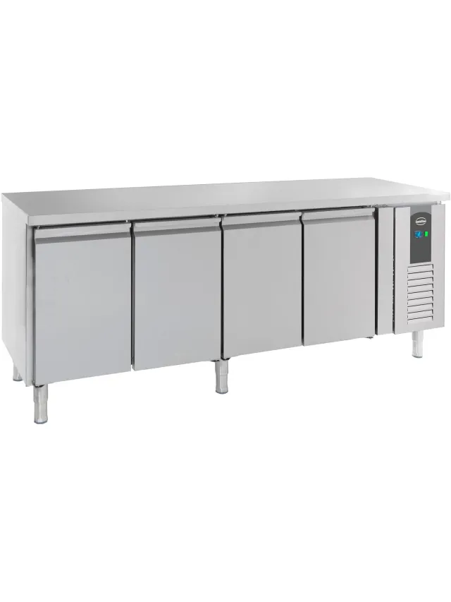 Combisteel Koelwerkbank - 4 Deuren - 600mm diep - Standard Line - Geforceerd - Combisteel - 7450.0114 - Horeca & Professioneel Grijs