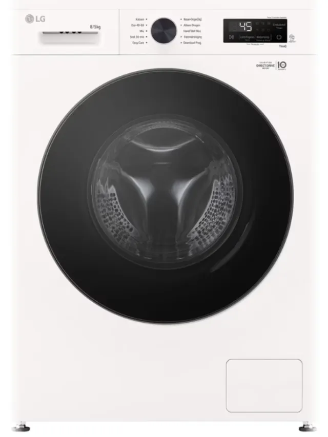 Lg W4x1085nwb - Energie Label E Steam™- 6 Motion Dd 8 Kg + 5 Was-droogcombinatie Essence White