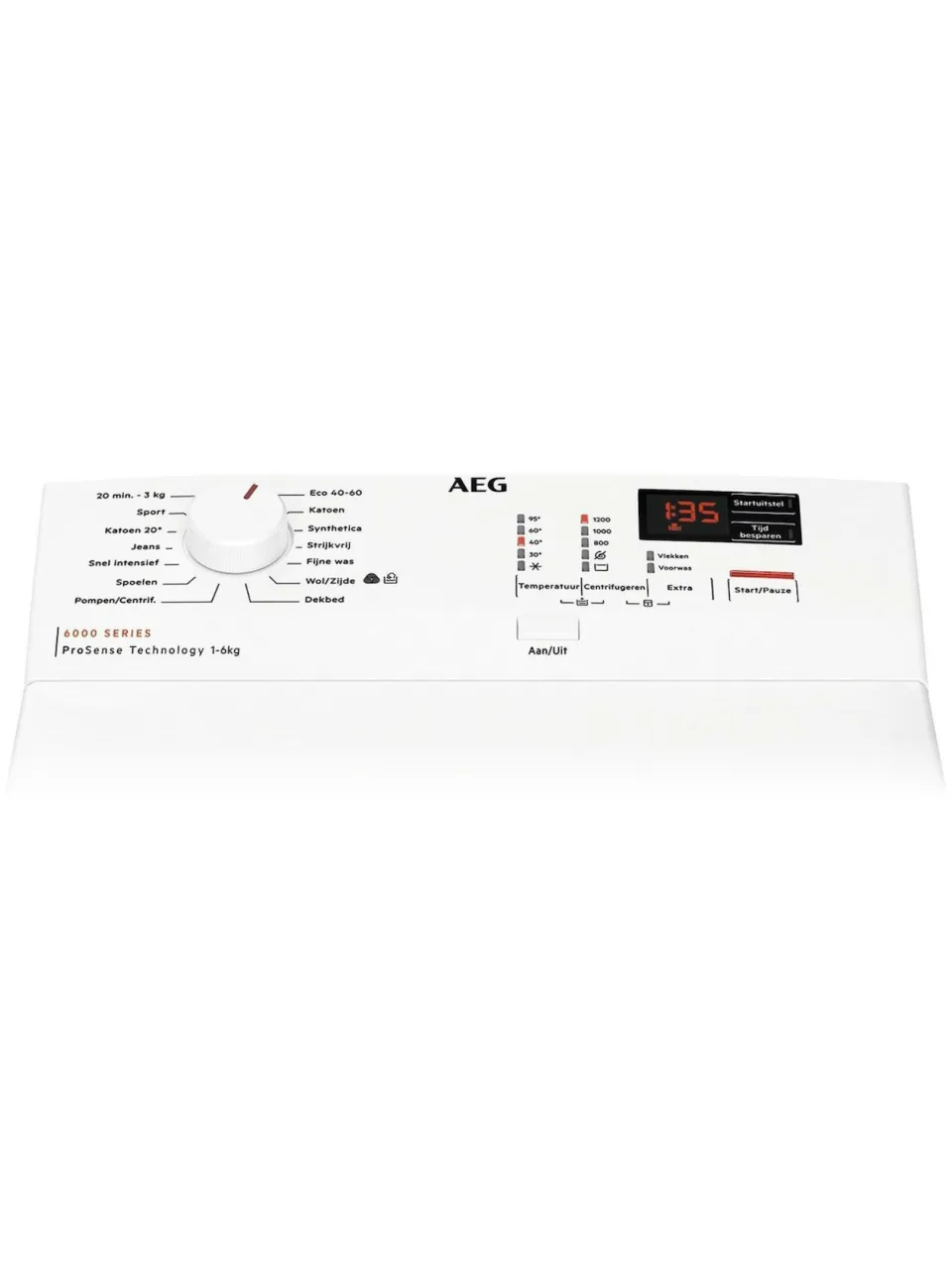 AEG LTR6162K wasmachine bovenlader 6 kg, 1200 toeren wit, foto 2