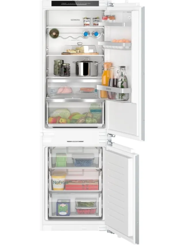 Siemens KI86NADD0 - iQ500 - Inbouw koelkast - koel-vriescombinatie - 177.2 cm x 55.8 cm - Vlakscharnier - softClose - noFrost: nooit meer je vriezer ontdooien - hyperFresh meer ruimte voor groente en fruit wit
