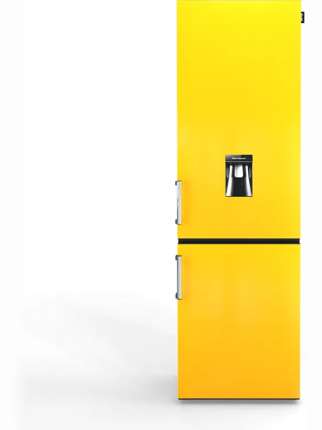 Nunki Large H2O – Koel-vriescombinatie – Waterdispenser – E-klasse – 268 liter – Lucid Yellow Gloss Geel