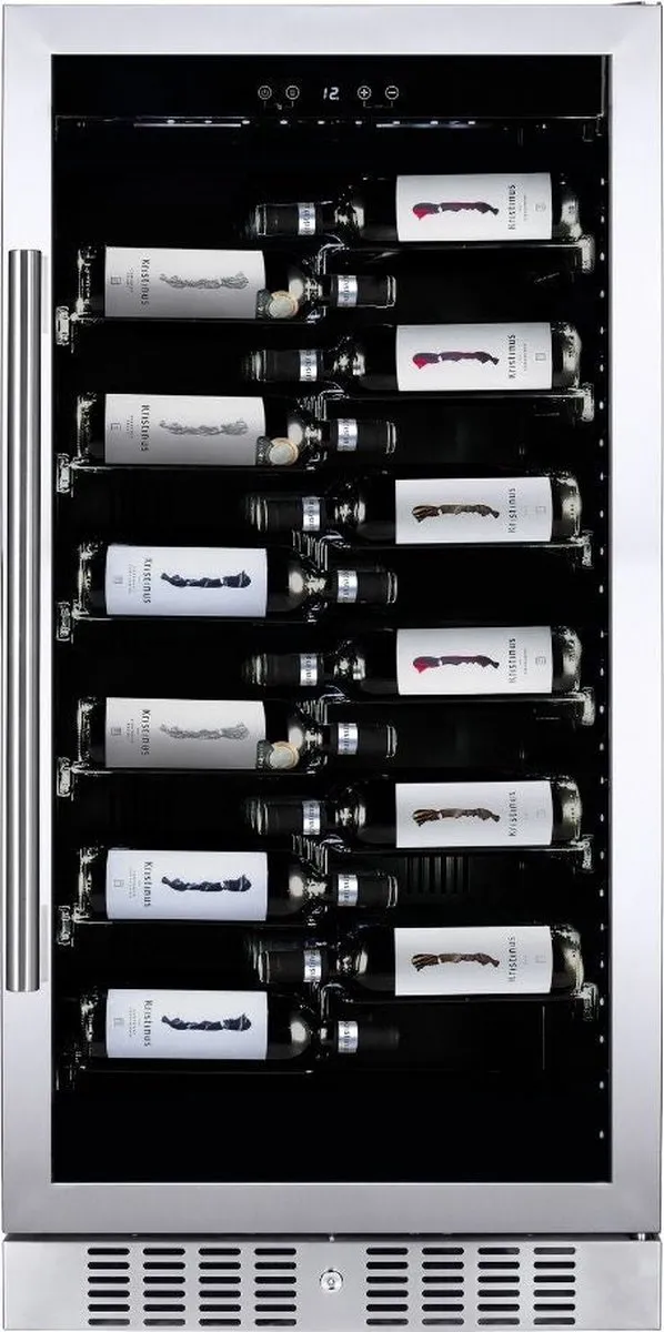 Dunavox Sera-70 Vrijstaande Wijnkoelkast DX-70.258SS 70 flessen, RVS Zilver