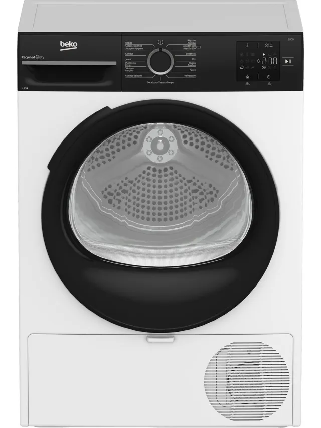 Beko BM3T37230W wasdroger Vrijstaand Voorlader 7 kg Wit