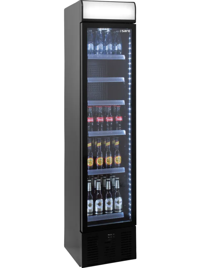 Saro Flessenkoeler - smal - Model DK 134 PRO - 325-2250 - Horeca & Professioneel zwart