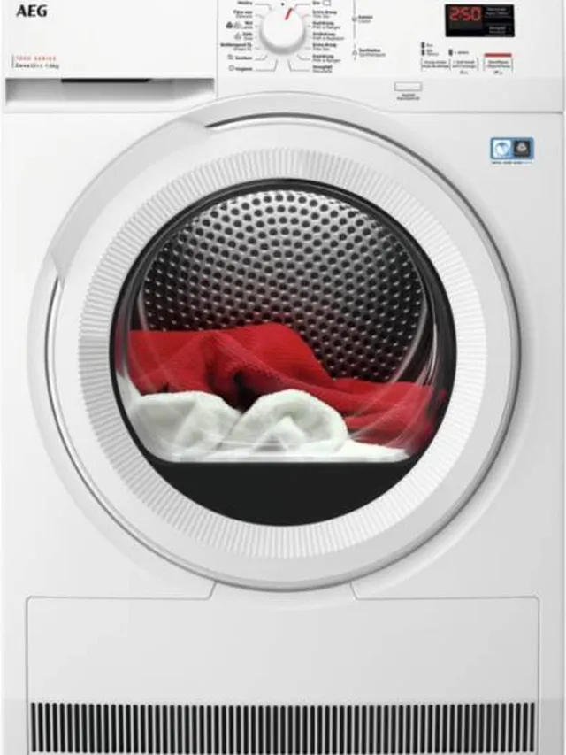 Aeg TR78A12B 7000 serie Sensidry - Droogkast wamtepomp - 8kg - NL/FR Wit