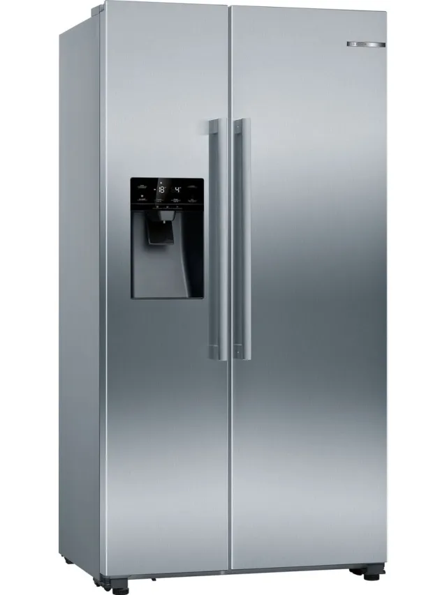 Bosch KAD93AIDP Amerikaanse koelkast, 371 liter, 90,8 cm breed RVS