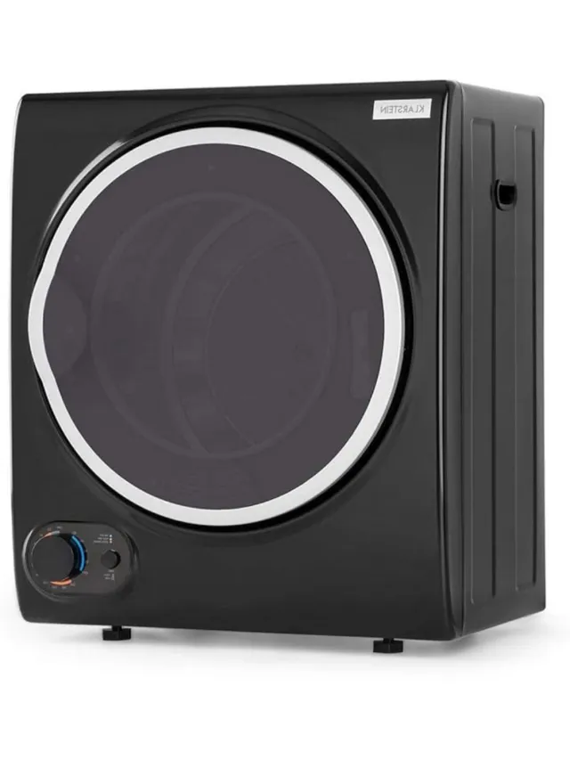 Thuys Luxe Mini Droger – Wasdroger – Warmtepompdroger – Condensdroger – Energiebesparend Design – Hoogwaardig Materiaal – 1900W – Zwart