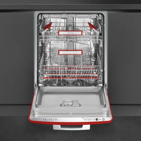 Smeg STFABRD3 onderbouwvaatwasser rood, foto 4