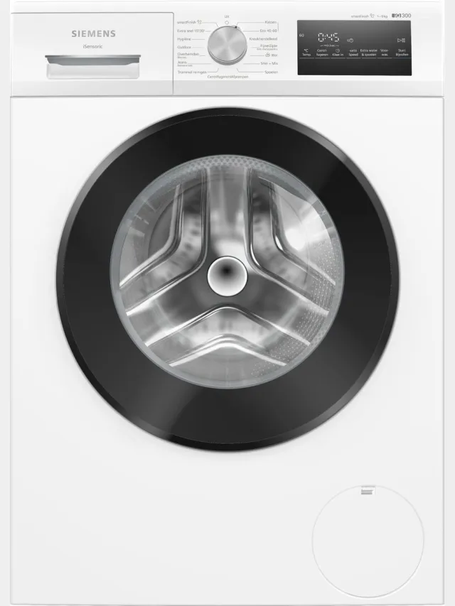Siemens WM14N27KNL - iQ300 - Wasmachine met stoom - 9 kg - 1400 rpm - Energielabel A - smartFinish: vermindert kreukels tot 50% - Stil -speedPack L: verkort wasprogramma's met varioSpeed Wit